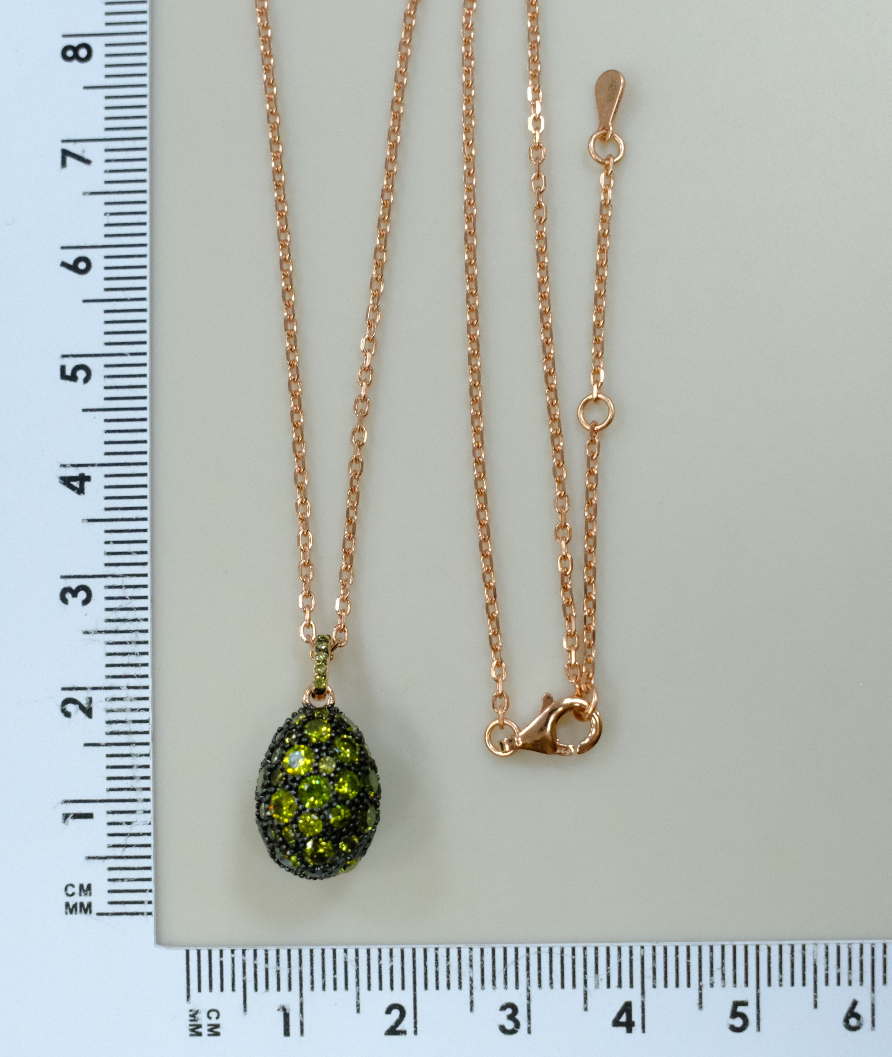 Серебряная подвеска с кубическим цирконием на цепи